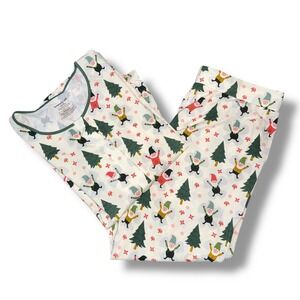 Magnetic Me Gnome Tree Pajama Set Women Size 4-6‎ Small Long Sleeve Pants